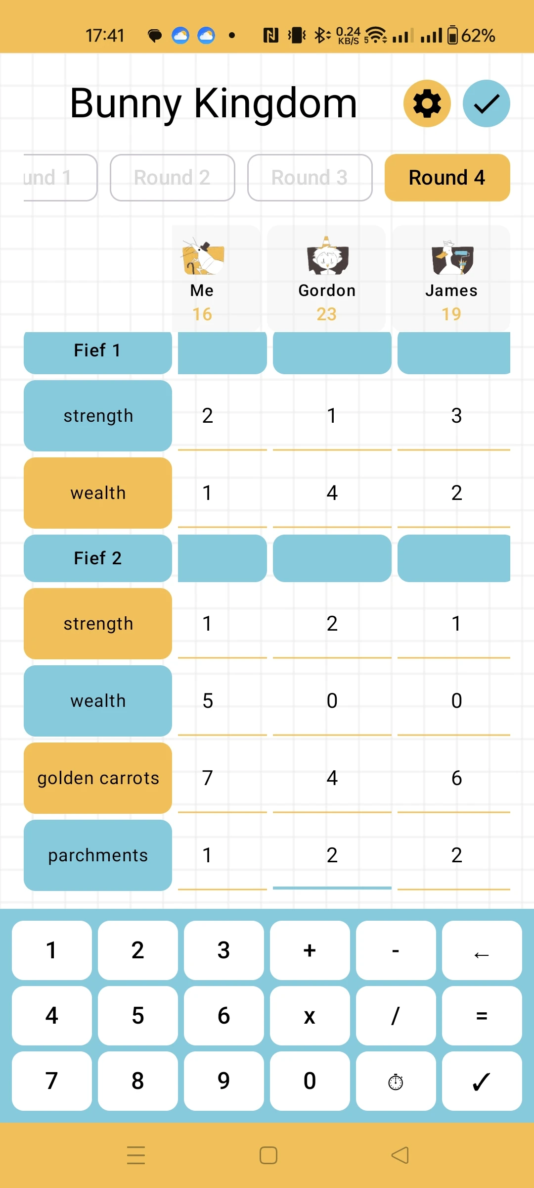 GamesBook live scoring screen tracking a round